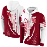 houston cougars triangular pattern red white hoodie best selling