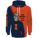 illinois fighting illini achmed skull blue hoodie best selling
