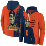 illinois fighting illini achmed skull blue hoodie best selling