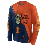 illinois fighting illini achmed skull blue hoodie best selling
