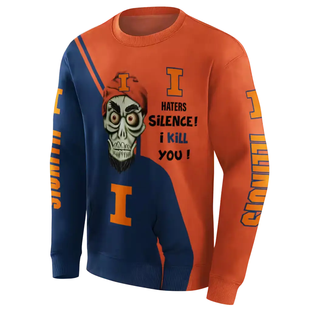 illinois fighting illini achmed skull blue hoodie new arrival illinois fighting illini achmed skull blue hoodie new arrival