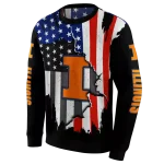 illinois fighting illini american pride black hoodie best selling