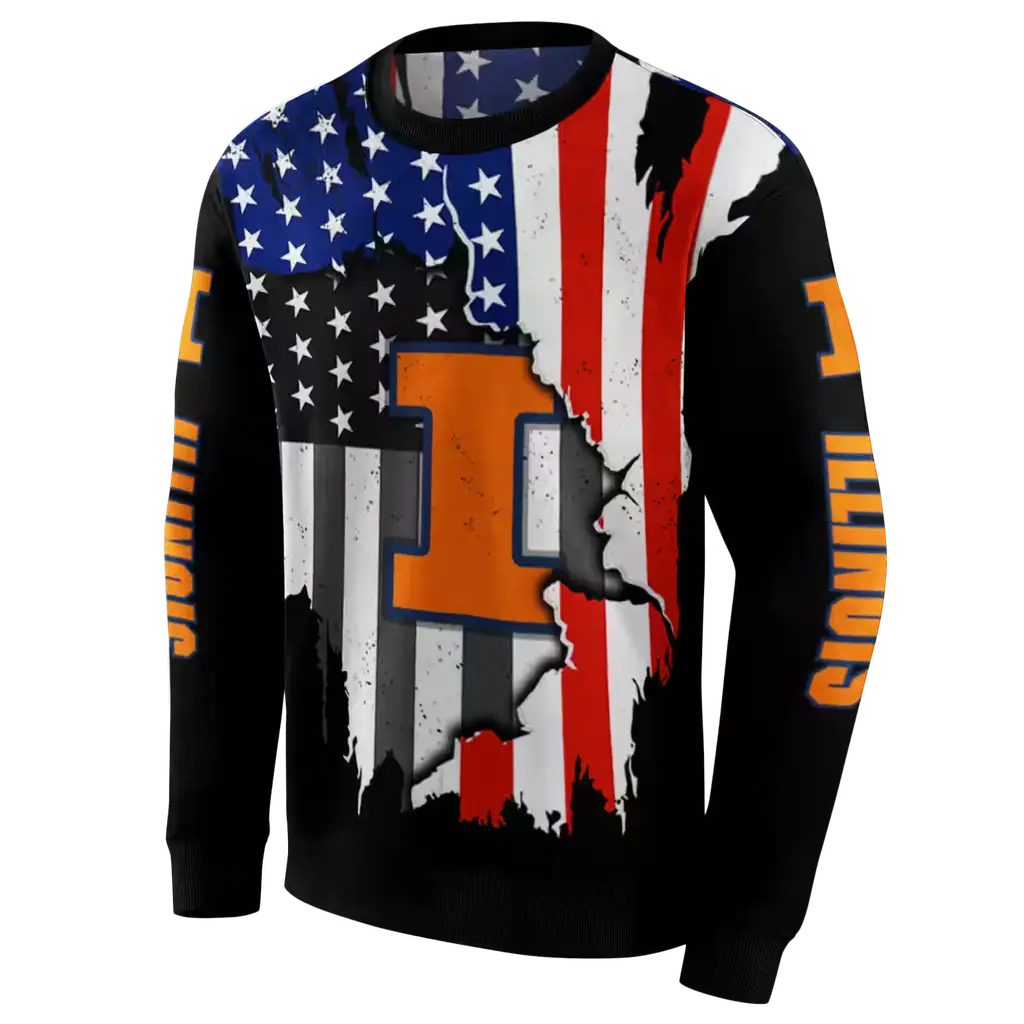 illinois fighting illini american pride black hoodie new arrival illinois fighting illini american pride black hoodie new arrival
