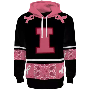 illinois fighting illini awareness ribbon black pink hoodie best selling
