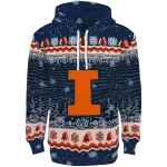illinois fighting illini christmas trees blue hoodie best selling
