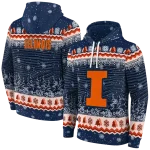 illinois fighting illini christmas trees blue hoodie best selling