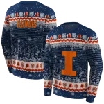 illinois fighting illini christmas trees blue hoodie best selling
