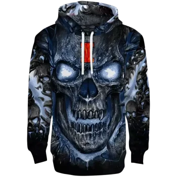illinois fighting illini demonic skull blue black hoodie best selling