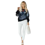 illinois fighting illini demonic skull blue black hoodie best selling