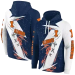 illinois fighting illini dynamic slash blue white hoodie best selling