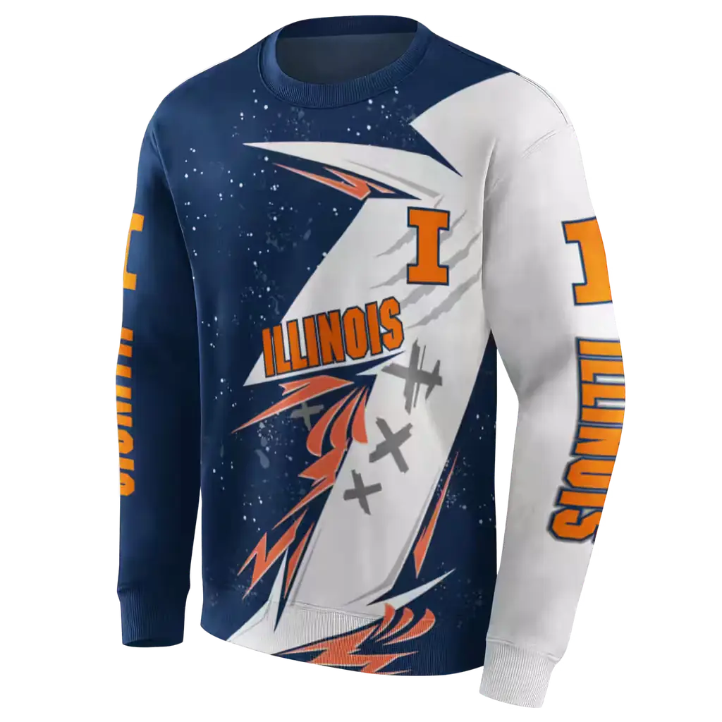 illinois fighting illini dynamic slash blue white hoodie new arrival illinois fighting illini dynamic slash blue white hoodie new arrival