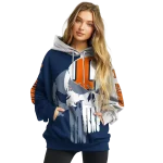 illinois fighting illini graphic punisher blue white hoodie best selling