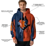 illinois fighting illini heartbeat graphic blue hoodie best selling