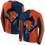 illinois fighting illini heartbeat graphic blue hoodie best selling