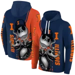 illinois fighting illini jack skellington blue hoodie best selling