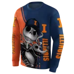 illinois fighting illini jack skellington blue hoodie best selling