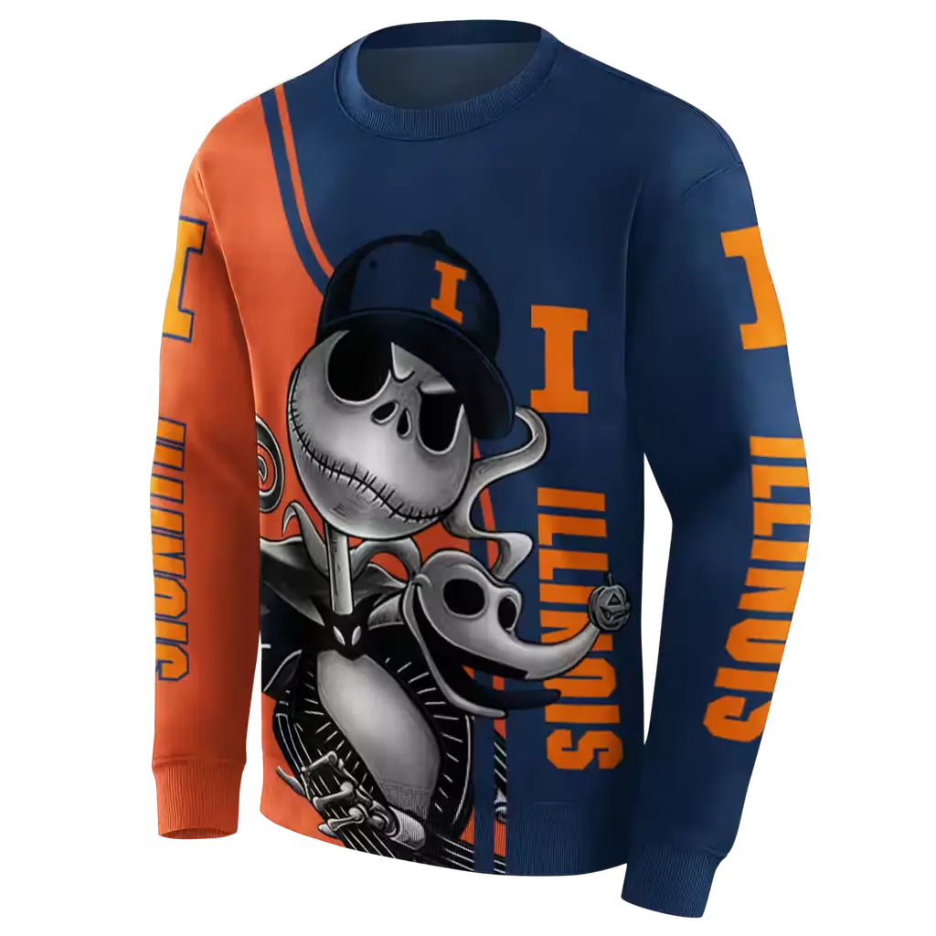 illinois fighting illini jack skellington blue hoodie new arrival illinois fighting illini jack skellington blue hoodie new arrival