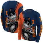 illinois fighting illini jack skellington blue hoodie best selling