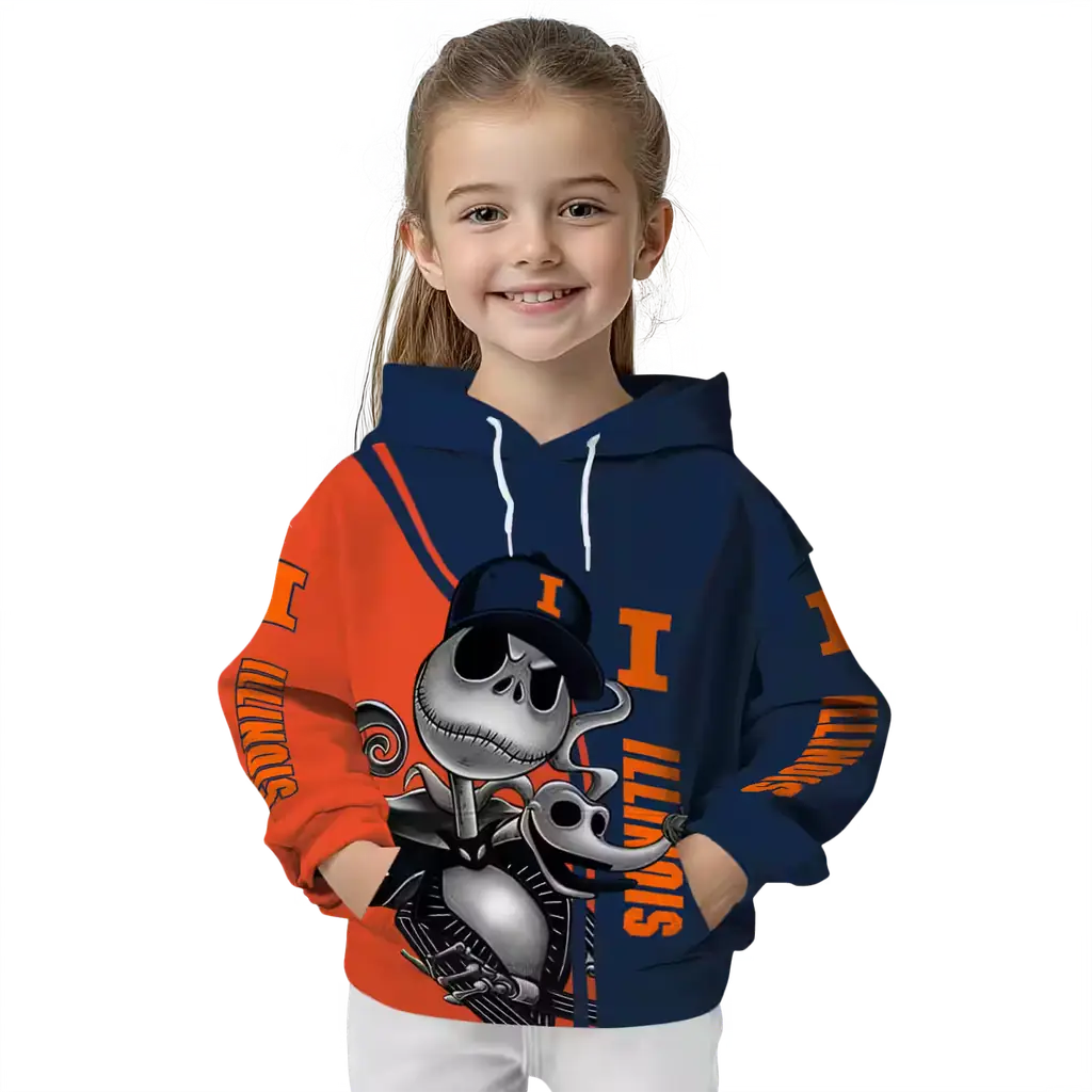 illinois fighting illini jack skellington blue hoodie top rated illinois fighting illini jack skellington blue hoodie top rated