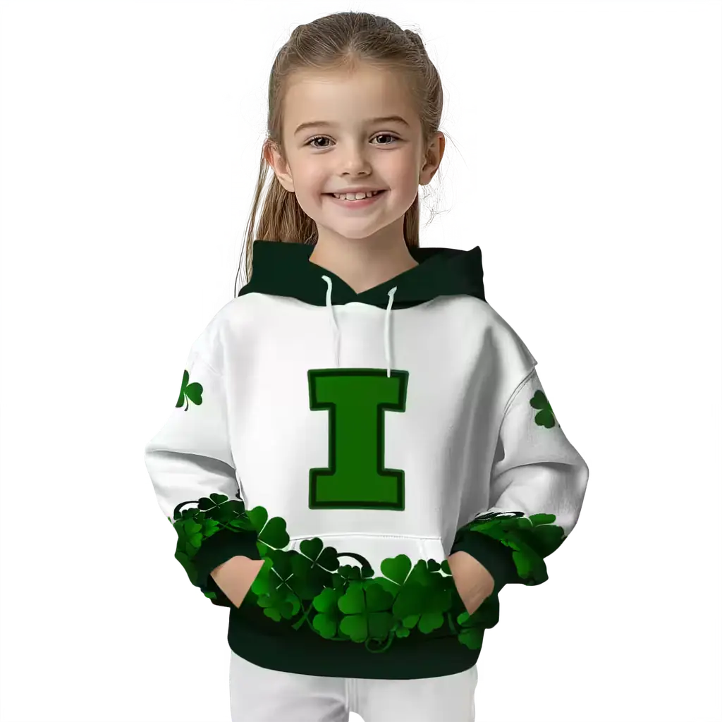 illinois fighting illini lucky motif white green hoodie top rated illinois fighting illini lucky motif white green hoodie top rated