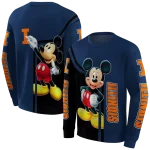 illinois fighting illini mickey mouse blue black hoodie best selling