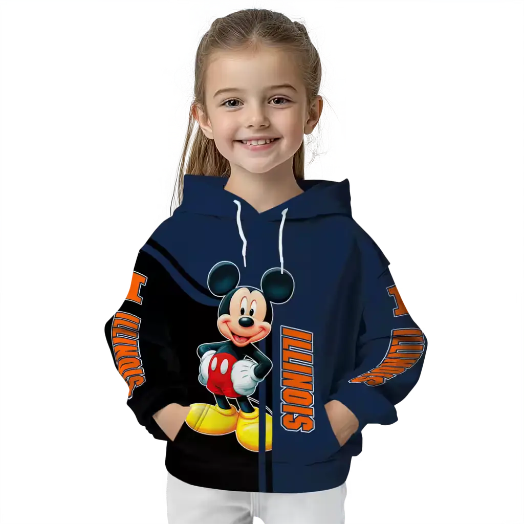 illinois fighting illini mickey mouse blue black hoodie top rated illinois fighting illini mickey mouse blue black hoodie top rated