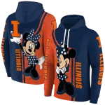 illinois fighting illini minnie mouse blue hoodie best selling