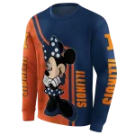 illinois fighting illini minnie mouse blue hoodie best selling