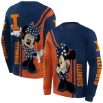 illinois fighting illini minnie mouse blue hoodie best selling