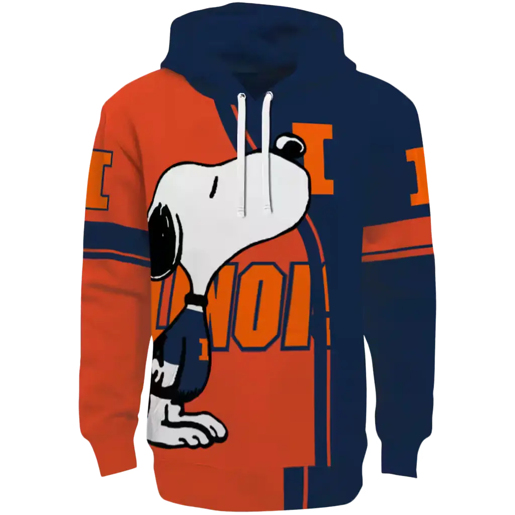 illinois fighting illini playful snoopy blue hoodie best selling illinois fighting illini playful snoopy blue hoodie best selling
