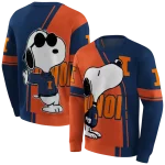 illinois fighting illini playful snoopy blue hoodie best selling