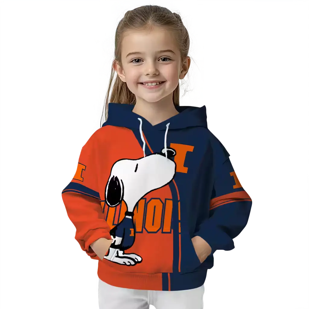 illinois fighting illini playful snoopy blue hoodie top rated illinois fighting illini playful snoopy blue hoodie top rated