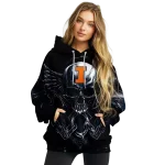 illinois fighting illini skull artwork blue black hoodie best selling