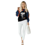 illinois fighting illini skull punisher orange black hoodie best selling