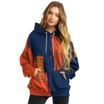 illinois fighting illini splatter effect blue hoodie best selling