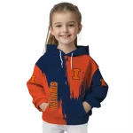 illinois fighting illini splatter effect blue hoodie best selling