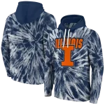 illinois fighting illini tie dye pattern blue hoodie best selling