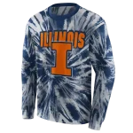 illinois fighting illini tie dye pattern blue hoodie best selling