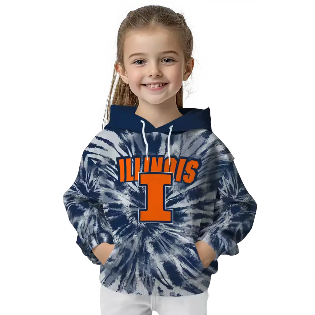 illinois fighting illini tie dye pattern blue hoodie top rated illinois fighting illini tie dye pattern blue hoodie top rated