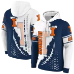 illinois fighting illini triangular pattern blue white hoodie best selling
