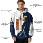 illinois fighting illini triangular pattern blue white hoodie best selling