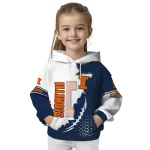 illinois fighting illini triangular pattern blue white hoodie best selling