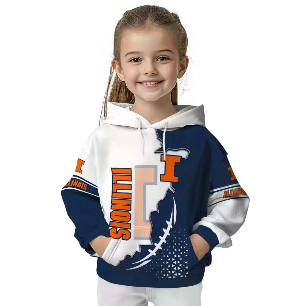 illinois fighting illini triangular pattern blue white hoodie top rated illinois fighting illini triangular pattern blue white hoodie top rated