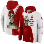 indiana hoosiers achmed skull red hoodie best selling