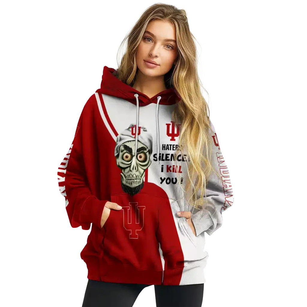 indiana hoosiers achmed skull red hoodie high quality indiana hoosiers achmed skull red hoodie high quality
