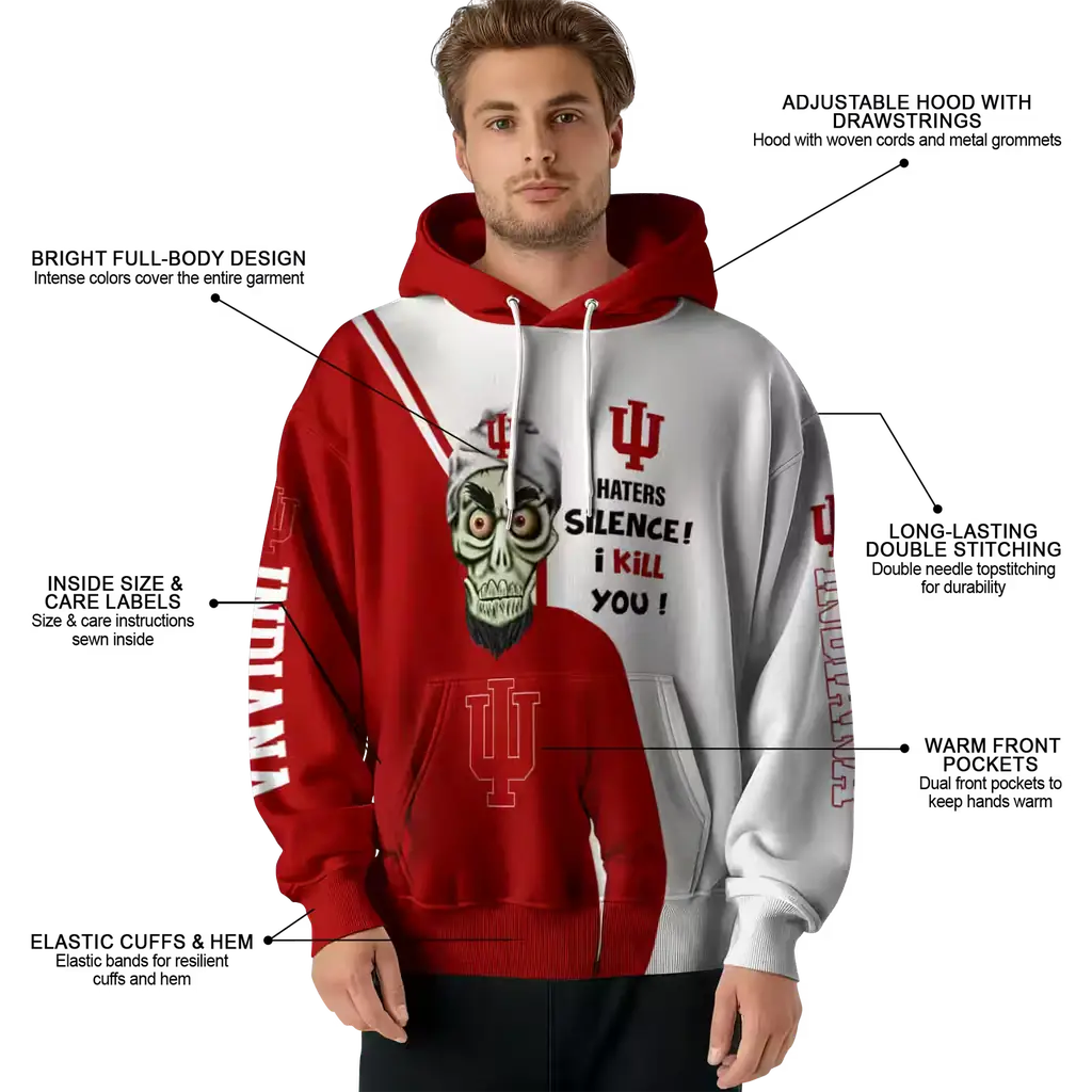 indiana hoosiers achmed skull red hoodie latest model indiana hoosiers achmed skull red hoodie latest model