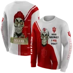 indiana hoosiers achmed skull red hoodie best selling