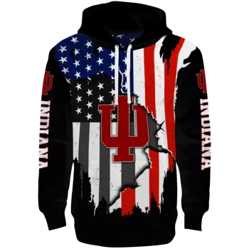indiana hoosiers american pride black hoodie best selling