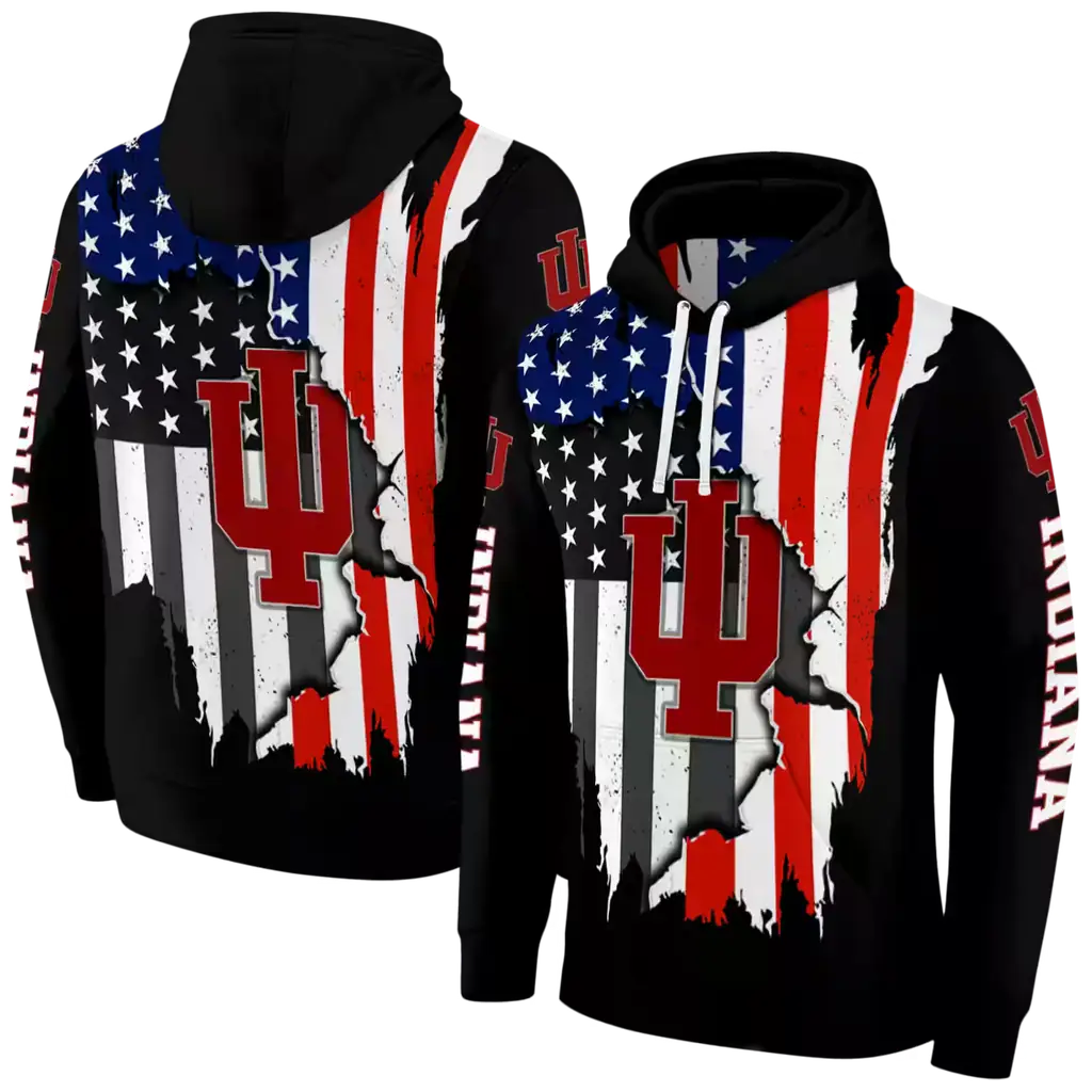 indiana hoosiers american pride black hoodie fashion forward indiana hoosiers american pride black hoodie fashion forward