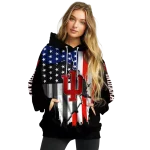 indiana hoosiers american pride black hoodie best selling